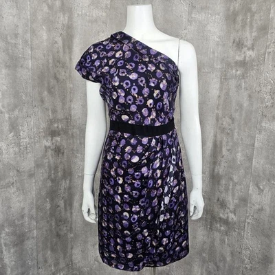 Vestido Sachin + Babi para Ankasa Frenchie 6 Seda Púrpura 1 Hombro Cóctel Fiesta Foto 1 de 4