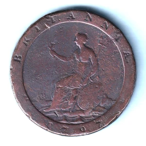 Great Britain.  1797 George 111 - "Cartwheel"  Penny..   aF/Fine - Picture 1 of 2