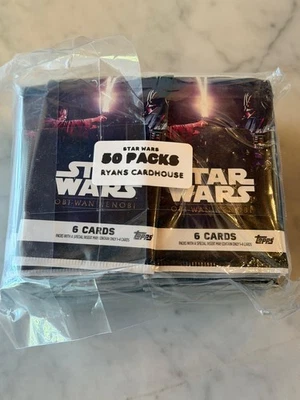2023 Topps Star Wars Obi-Wan Kenobi Season 1 SEALED CASE FRESH PACK OF 50 - Image 1 of 2