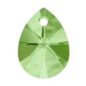 2 Stck. Xilion Mini Birne Anhänger 6128 Swarovski® Peridot 214 12mm Cab100-13 - Bild 1 von 2
