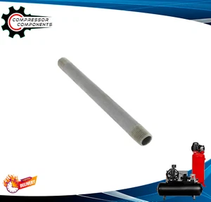 1/4" MNPT X 4" Long Threaded Galvanized Pipe Nipple - Picture 1 of 4