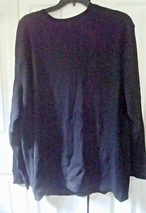 Mens Big & Tall Knit Thermal Crew Black Outdoor Life Size 3XL New - Picture 1 of 1