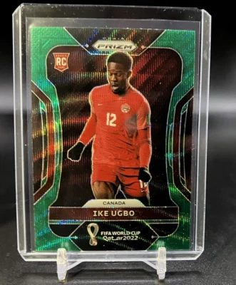 2022 Prizm World Cup - #48 Ike Ugbo RC - Green Wave - Canada - Image 1 of 2