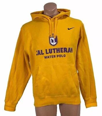 Nike Cal Lutheran Polo Acuático Dorado Amarillo CLU Sudadera con Capucha Mediana M Raro Foto 1 de 4