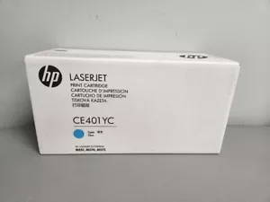 HP CE401YC (507A) Cyan Toner LaserJet M551 M570 M575 New Genuine Sealed - Picture 1 of 4