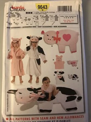 Burda Creativ 9643 Baby Accessories Sz 9 months-3T Sewing Pattern FF UNCUT - Image 1 of 2