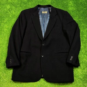 Vintage Hugo Boss Jacket Blazer Suit Cashmere Wool Blend Easy line Black Button* - Picture 1 of 15