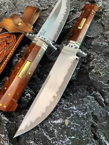 HANDMADE JAPANESE SKD-11 STEEL HUNTING KNIFE SURVIVAL BOWIE KNIFE FULL TANG - Picture 1 of 9
