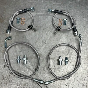Kit de repuesto de líneas de freno delanteras y traseras de acero inoxidable para Honda CRV 97-01 - Imagen 1 de 4