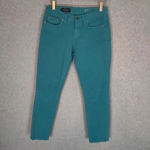J.Crew Denim Jeans Women 27 Ankle Solid Turquois Toothpick Mid Rise - Bild 1 von 16