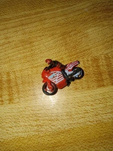 Vintage Micro Machines Red Motorcycle Speed Bike with Rider  - Picture 1 of 2