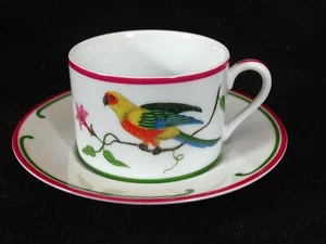 Vintage Lynn Chase Designs 1989 Parrots Of Paradise Cup And Saucer Set - Picture 1 of 5
