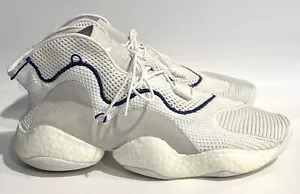 Adidas Crazy BYW LVL1 Basketball Shoes Cloud White Real Purple Mens Size 14 - Picture 1 of 8