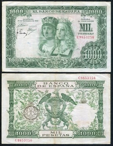 España 1000 pesetas 1957 serie C MBC/VF - Foto 1 di 1