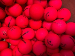 24 \ 48 CALLAWAY SUPERSOFT \ HOT MATTE RED  PEARL \ A GRADE LAKE GOLF BALLS - Picture 1 of 1