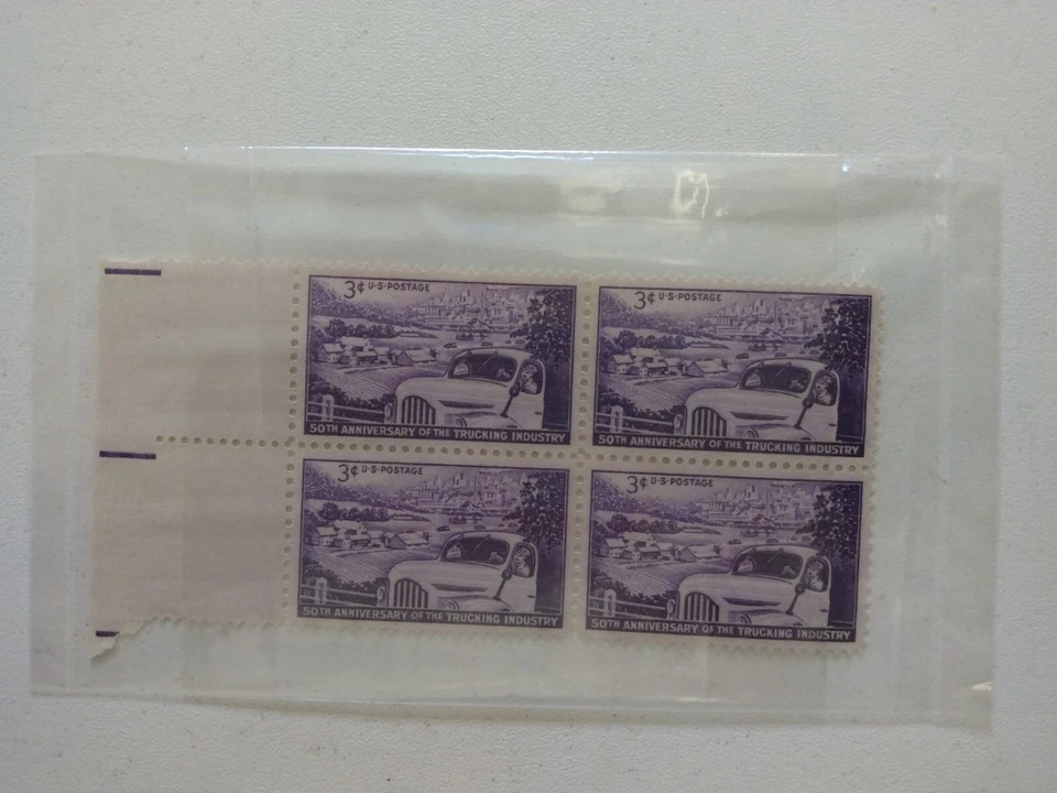 US Stamp Scott #1025, Anniversary of Trucking Industry, 3c, Block of 4,  MNH - Image 1 of 1