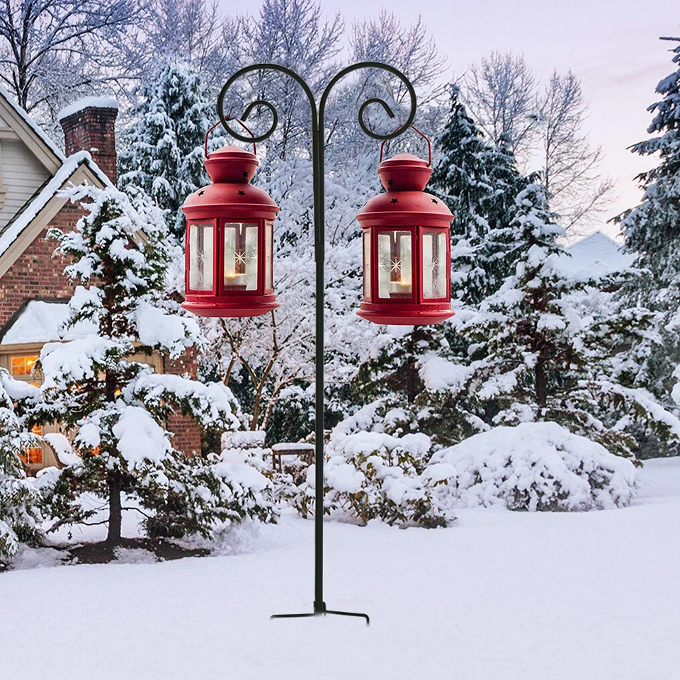 2 Ganchos Extra Altos Jardín Boda Pastor Estaca Césped Lanter Flor Luz Colgante Foto 1 de 4