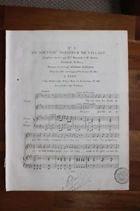 ✒ ca.1814 Gravierte Partitur - Adrien BOIELDIEU Der neue Dorfherr - Bild 1 von 1