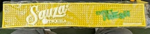 NEW SAUZA TEQUILA BAR MATS EXPECT FRESH YELLOW RUBBER - Picture 1 of 4