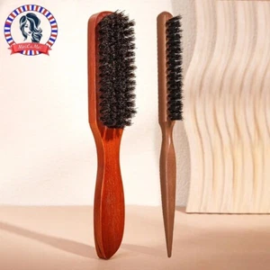 Premium Bristle Hairbrush with Wooden Handle-Reduces Frizz and Static- Scalp - Picture 1 of 12