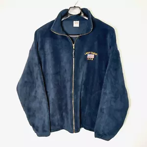 Tahoe Activewear Warm Fleece Blue Full-Zip Jacket Men's Size XXL - Made in USA - Picture 1 of 4