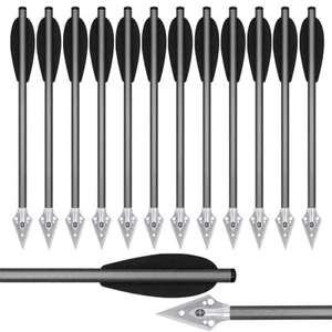 6.3inch Aluminium Pistol Crossbow Bolts Arrows for 50-80lbs Pistol Mini Crossbow - Picture 1 of 14
