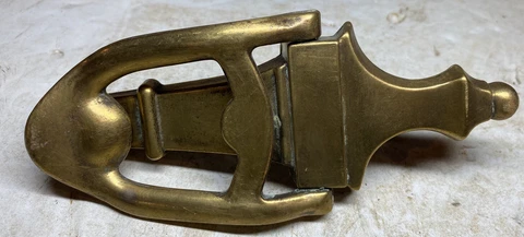 Vintage Door Knocker Neoclassical Finial Shaped Heavy Brass Chrome Plated Cover