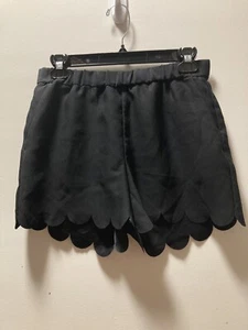 Madewell Black Rounded Petal Hem Shorts with Pockets Women’s Size Small - Picture 1 of 12
