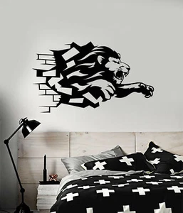 Vinyl Wall Decal Brick Lion African Animal Predator Stickers (3570ig) - Picture 1 of 3