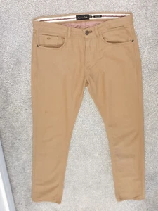 Massimo Dutti Chino Jeans Hose Herren Größe 30 Taille 32" Bein Beige Camel Khaki - Bild 1 von 13
