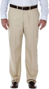 Haggar Work to Weekend khakifarbene Herrenhose 36 x 30 hellbraun Komfortbund Baumwolle NEU - Bild 1 von 12