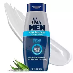 Nair Men Body Cream Hair Remover, Body Hair Removal Cream, 12 Oz - Picture 1 of 5