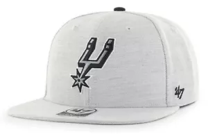 CAPPELLO BERRETTO SAN ANTONIO SPURS NBA FLAT BILL SNAPBACK BORELAND HEATHER NUOVO! MARCA '47 - Foto 1 di 3