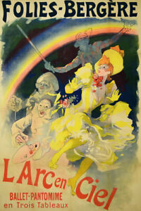 366733 Folies Bergere LArc en Ciel Ballet Pantomime Art Print Poster Plakat