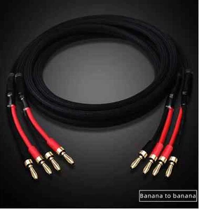 Canare 4S12 OFC Silver Plated Audio Speaker Cable 2 to 2 Banana  Plug DIY - Picture 1 of 6
