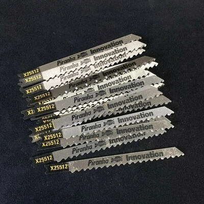 20 Piranha X25512 'U' Shank Jigsaw Blades. Fast Flexible Cut Wood <60mm 6TPI - Image 1 of 3