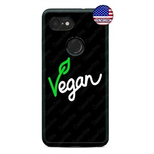 For Google Pixel 3 3XL 2XL Go Vegan Phone Case Green Vegetarian Slim Cover - Picture 1 of 6