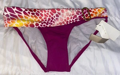 Perry Ellis Sash Animal O Ring Swimsuit Bikini Bottom S Multi (B1) - Image 1 of 2
