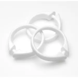 Carnation Home "Snap" Plastic Shower Curtain Hooks in White - Picture 1 of 3