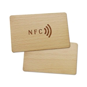 NTAG215 NFC Wooden Card Work with TagMo Amiibo All NFC-Enabled Smartphone -100pc - Picture 1 of 3