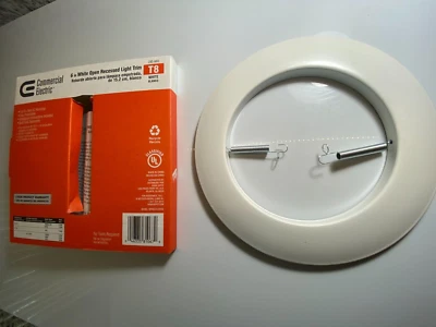 Luz empotrada Downlight Trim BOMBILLA ABIERTA EXPUESTA (6 pulgadas) con resortes NUEVO EN CAJA Foto 1 de 4
