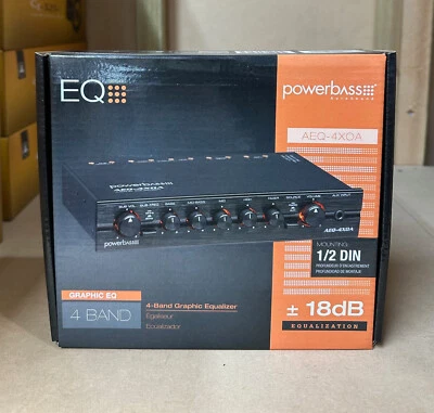 Powerbass 4-Band Auto Audio RCA Pre-Amp Graphic Equalizer Aktiv AEQ-4XOA NEU - Bild 1 von 3