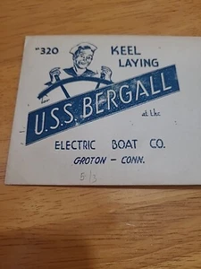 Keel Laying Of The U.S.S. BERGALL 320 FDC Envelope Unmailed. - Picture 1 of 1