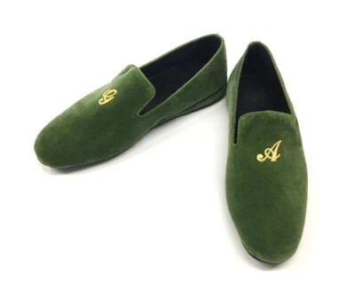 MADE IN ITALY PANTOFOLE CHIUSE UOMO IN VELLUTO GEDA PERSONALIZZABILI CON INIZIALI