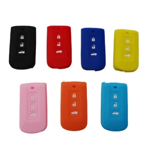 3 Buttons Silicone Key Cover Case Fob Fit MITSUBISHI LANCER OUTLANDER PAJERO ASX - Picture 1 of 2