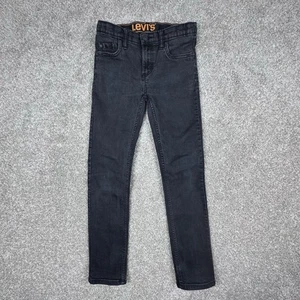 Levis Jeans Boys Youth 14 Regular Black Skinny Adjustable Classic Slim Fit Denim - Picture 1 of 14