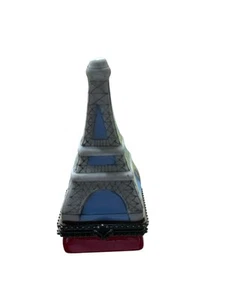 French Paris Limoges Style Trinket Eiffel Tower Box - Picture 1 of 3