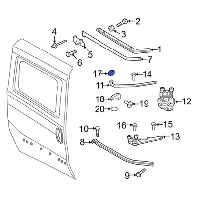 For Ram ProMaster City 2015-2022 Ram 68261838AA Left Sliding Door Stop Bumper - Imagem 1 de 2