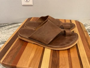 Sandalia Duckfeet Mujer Puntera Correa Cuero Ancha Talla 8 9 40 Tostado - Imagen 1 de 7