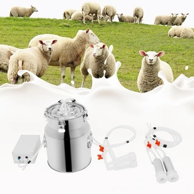 Máquina de ordeño de vaca por pulsación, cubo de acero inoxidable ordeñadora de vaca eléctrica Foto 1 de 4